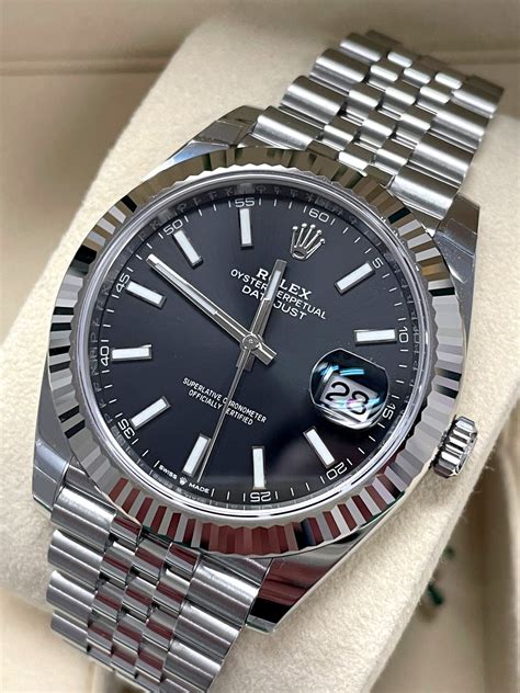 black and silver rolex